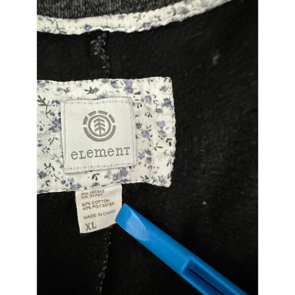 Element Pea Coat Jacket Sz XL Gray Double Breasted Twee Academia Goth Preppy EUC - Picture 3 of 7